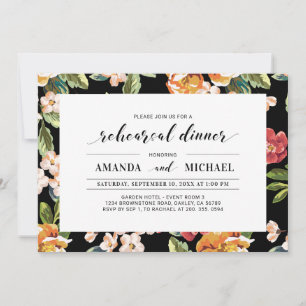 Invitation Fleur Tropicale Dîner de Répétition de Mariage M