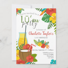 Invitation Fleur tropicale Luau