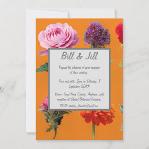 Invitation Fleurs Assorties Mariage de marguerite