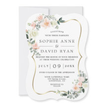 Fleurs blanches brillantes Or tout en un Mariage