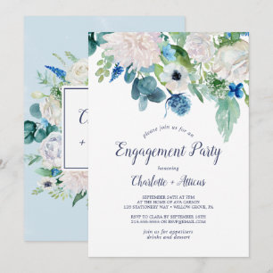 Invitation Fleurs blanches classiques