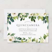 Fleurs blanches élégantes Belle Quinceanera Party