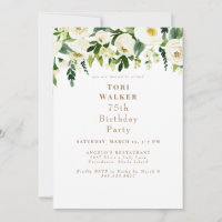 Fleurs Blanches en Cascade pour une Fête d'Anniver