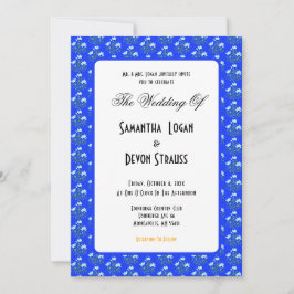 Invitation Fleurs bleues à cause