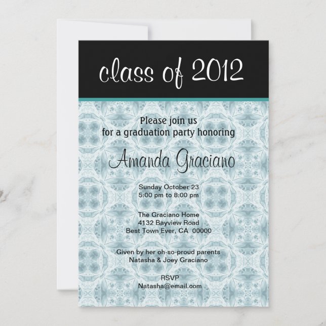 Invitation Fleurs bleues Aqua 2012 (Devant)