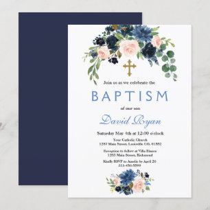 Invitation Fleurs bleues de la marine russe Fleurs bleues fle