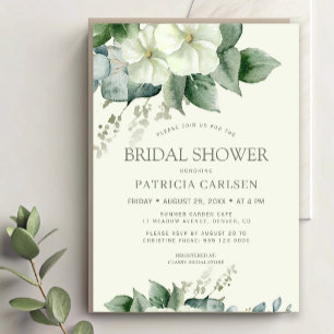 Invitation Fleurs botaniques aquarelle douche de mariée