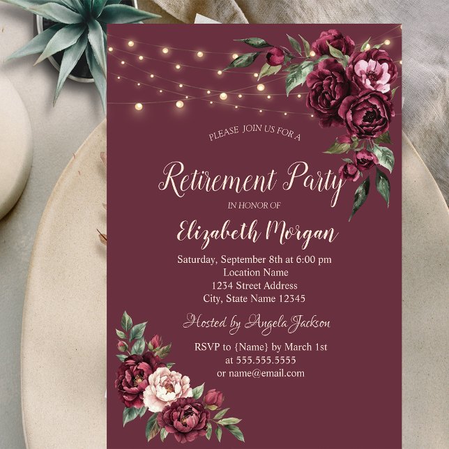 Invitation Fleurs Bourgognes illuminent la Bourgogne Retraite (Créateur téléchargé)