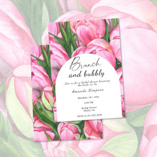 Invitation Fleurs - Brunch et douche à bulles