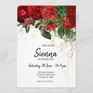 Invitation Fleurs chic et glamour modernes pour toutes les oc
