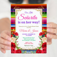 Fleurs colorées mexicaines Fiesta Couples douche