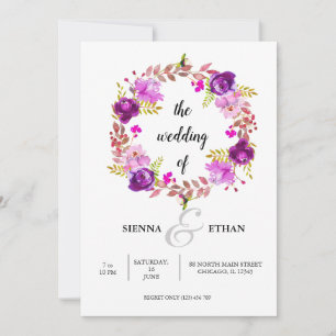 Invitation Fleurs couronnes pour toutes les occasions