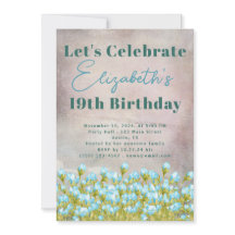 Fleurs d'aquarelle bleu Arrière - plan rustique