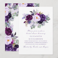 Fleurs d'aquarelle violette Fête des mariées roman