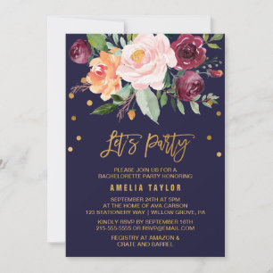 Invitation Fleurs d'automne avec fond de couronne Faisons la 