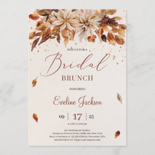 Invitation Fleurs d'automne et d'automne et Brunch nuptial fe