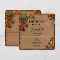 Fleurs d'automne rustiques et glands pour annivers