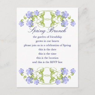 Invitation Fleurs de bordure d'aquarelle