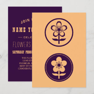 Invitation fleurs de cerisier et de pomme