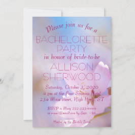 Invitation Fleurs de cerisiers Bachelorette céleste