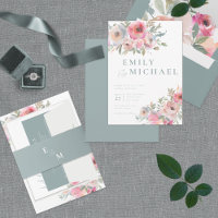 Fleurs de chalet romantiques Sage Bleu