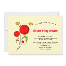 Fleurs de coeur Whimsical Brunch Fête des Mères