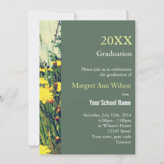 Invitation fleurs de dandelion sauvage finition botanique