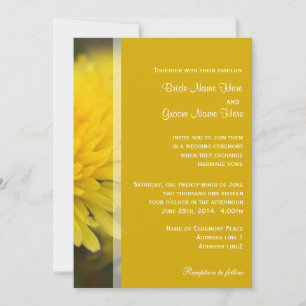 Invitation Fleurs de dandelion sauvage printemps, été, mariag