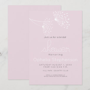 Invitation Fleurs de gribouillis minimes modernes Rose rose e