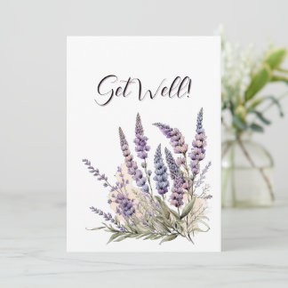 Invitation Fleurs de Lavande pour un Prompt Rétablissement en