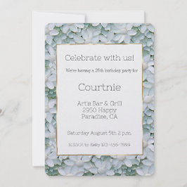 Invitation Fleurs de Lotus Blanches Anniversaire