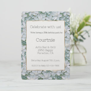 Invitation Fleurs de Lotus Blanches Anniversaire