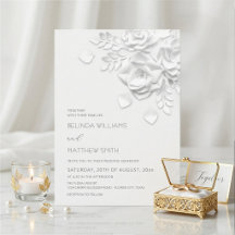 Fleurs de papier blanches 3D élégantes Mariage flo