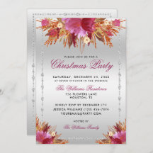 Fleurs de parties scintillant, Soirée de Noël enca