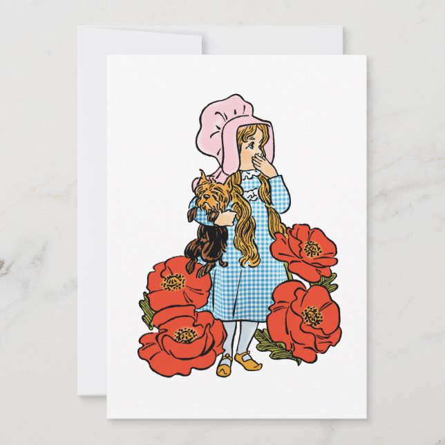 Invitation Fleurs de pavot de Dorothy, Le Magicien (Devant)