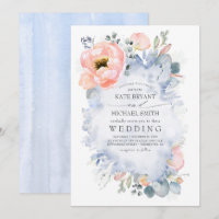 Fleurs de Pêche Botanique Mariage bleu Dusty