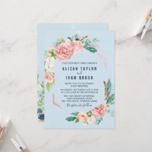 Fleurs de pivoines romantiques | Mariage bleu clai