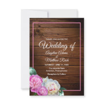 Fleurs de pivoines romantiques Mariage en bois