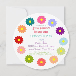 Invitation Fleurs de printemps Anniversaire