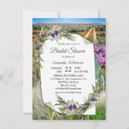 Invitation Fleurs de printemps écologiques sauvage