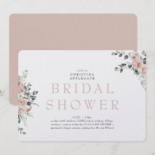 Invitation Fleurs de printemps Roses Mariage Arrondi