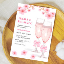 Fleurs de rose et Prosecco Baby Shower de mariage 
