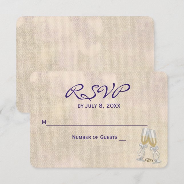 Invitation Fleurs de RSVP de mariage (Devant / Derrière)