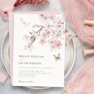 Invitation Fleurs de Sakura mariage en fleurs