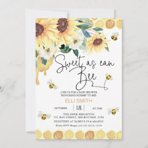 Invitation Fleurs de soleil jaunes doux comme peut être Baby 