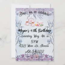 Fleurs de teapot lavande anniversaire