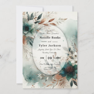 Invitation Fleurs de Téard dans la Fleur de Bronze Mariage