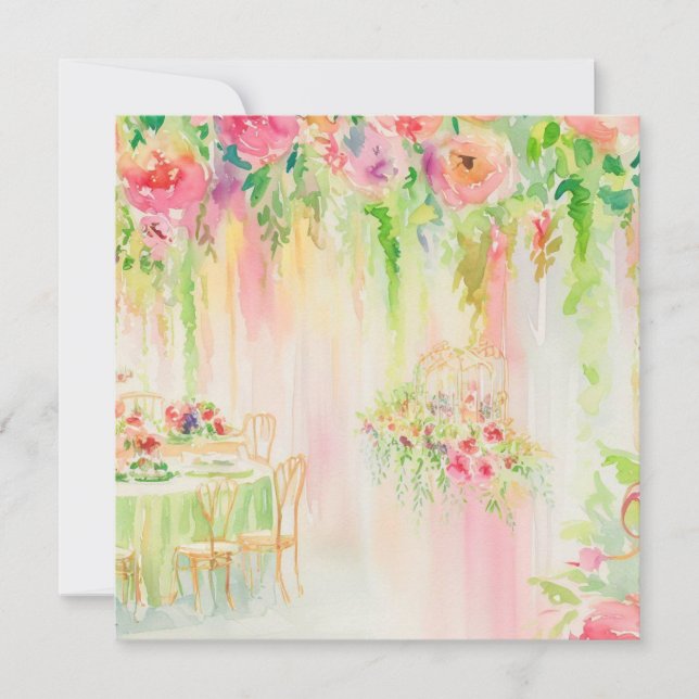 Invitation Fleur's Delight : Floral Harmony, Un Baby shower (Devant)