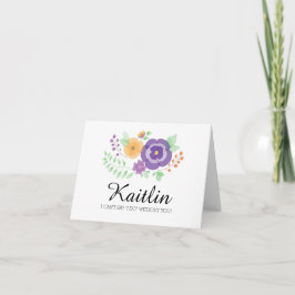 Invitation Fleurs d'été simples | Serez-vous ma demoiselle d'