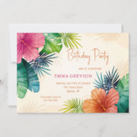 Invitation Fleurs d'Hibiscus